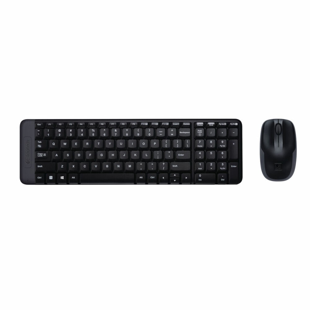 Tastatur mit Drahtloser Maus Logitech MK220 QWERTY Englisch EEUU