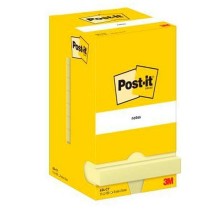 Schein Notizblock Post-it Gelb 100 Blatt 76 x 76 mm 12 Stücke (2 Stück)