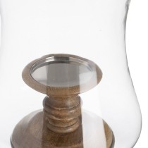 Candleholder Natural Wood Crystal 20 x 20 x 68 cm