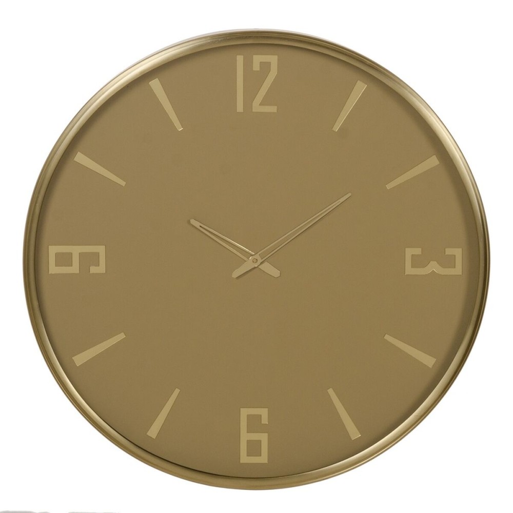 Wall Clock Yellow Crystal Steel 51 x 5 x 51 cm