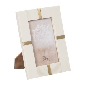 Fotorahmen Creme Gold Harz Kupfer 10 x 15 cm 15 x 1,5 x 20 cm