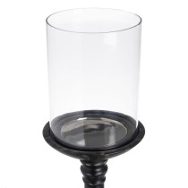 Candleholder Black Wood Crystal 20 x 20 x 53 cm