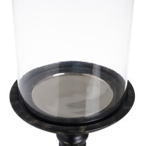 Candleholder Black Wood Crystal 20 x 20 x 53 cm