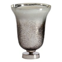 Vase Silver Aluminium Crystal 25 x 25 x 33 cm