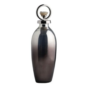 Flasche Silberfarben Aluminium Kristall 13 x 13 x 39 cm Deko