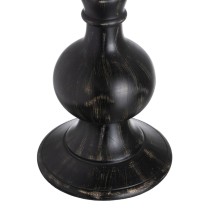 Candleholder Black Wood Crystal 23 x 23 x 58 cm