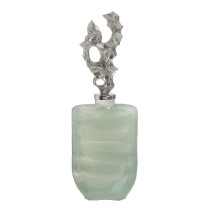 Bottle Green Silver Aluminium Crystal 16 x 10 x 46 cm Decorative