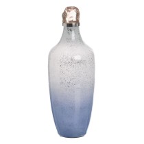 Flasche Blau Silberfarben Harz Kristall 16 x 16 x 44 cm Deko