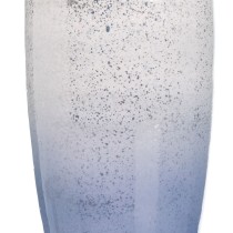 Bouteille Bleu Argenté Résine Verre 16 x 16 x 44 cm Décorative