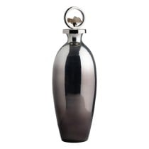 Flasche Silberfarben Aluminium Kristall 16 x 16 x 48 cm Deko