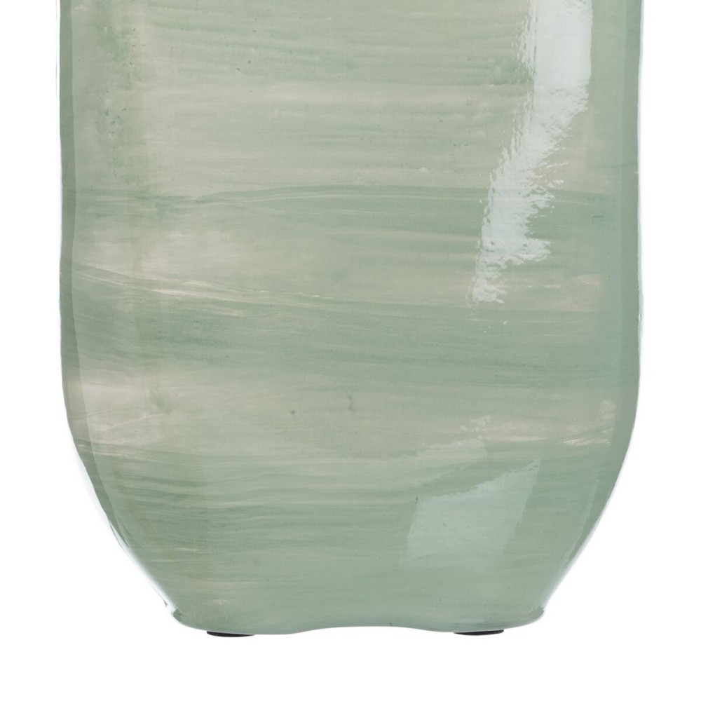 Bouteille Vert Argenté Aluminium Verre 16 x 10 x 46 cm Décorative