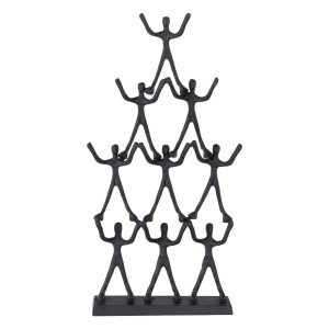 Decorative Figure Black Aluminium 36 x 8 x 70 cm