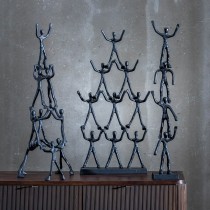 Decorative Figure Black Aluminium 36 x 8 x 70 cm