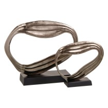 Decorative Figure Black Silver Aluminium 52 x 15 x 46 cm