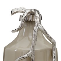 Bottle Beige Silver Aluminium Crystal 20 x 11 x 53 cm Decorative