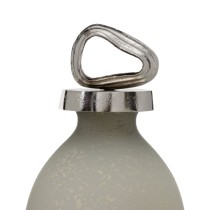 Flasche Grau Silberfarben Aluminium Kristall 12 x 12 x 36 cm Deko