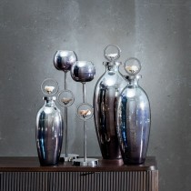 Bottle Silver Aluminium Crystal 18 x 18 x 53 cm Decorative