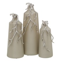 Bouteille Beige Argenté Aluminium Verre 15 x 11 x 37 cm Décorative