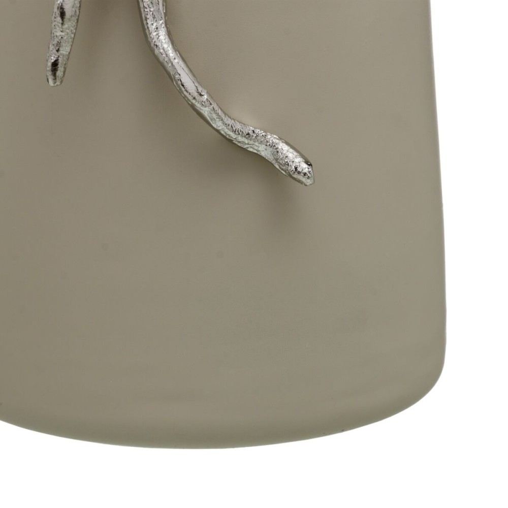 Bottle Beige Silver Aluminium Crystal 15 x 11 x 37 cm Decorative