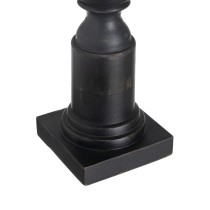 Candleholder Black Wood Crystal 12 x 12 x 47 cm