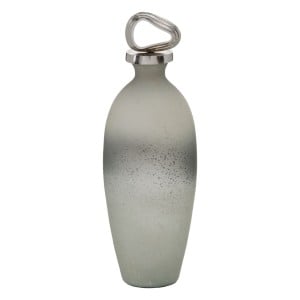 Bouteille Gris Argenté Aluminium Verre 15 x 15 x 46 cm Décorative