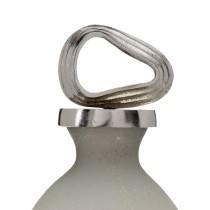 Bouteille Gris Argenté Aluminium Verre 15 x 15 x 46 cm Décorative