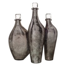 Bottle Silver Aluminium Crystal 23 x 9 x 43 cm Decorative