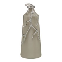 Bottle Beige Silver Aluminium Crystal 17 x 16 x 44 cm Decorative