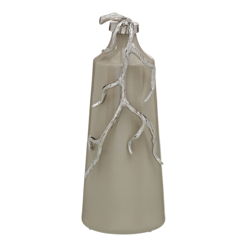 Flasche Beige Silberfarben Aluminium Kristall 17 x 16 x 44 cm Deko