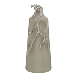 Bouteille Beige Argenté Aluminium Verre 17 x 16 x 44 cm Décorative