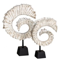 Decorative Figure White Black Aluminium 33 x 11 x 51,5 cm