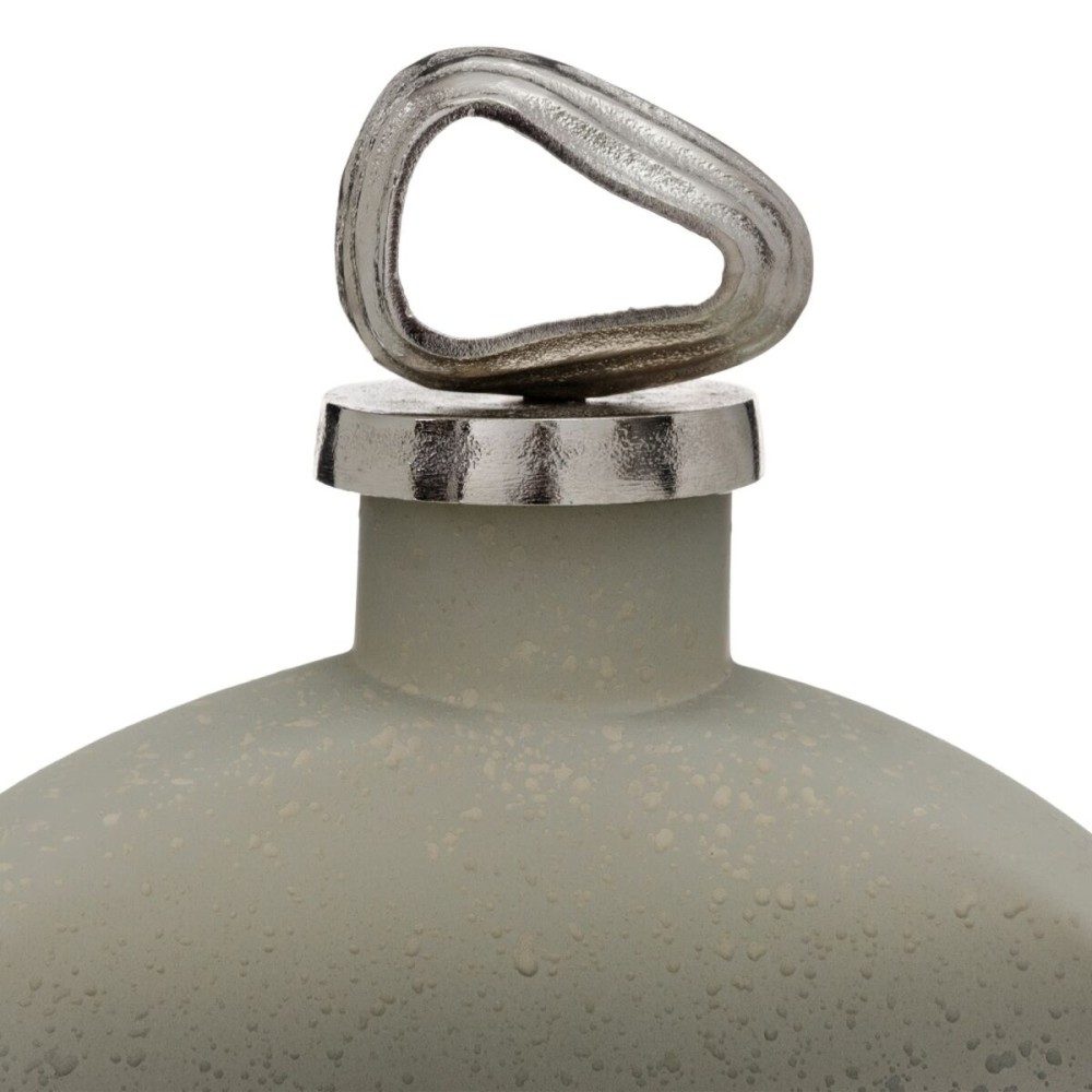 Flasche Grau Silberfarben Aluminium Kristall 24 x 9 x 29 cm Deko