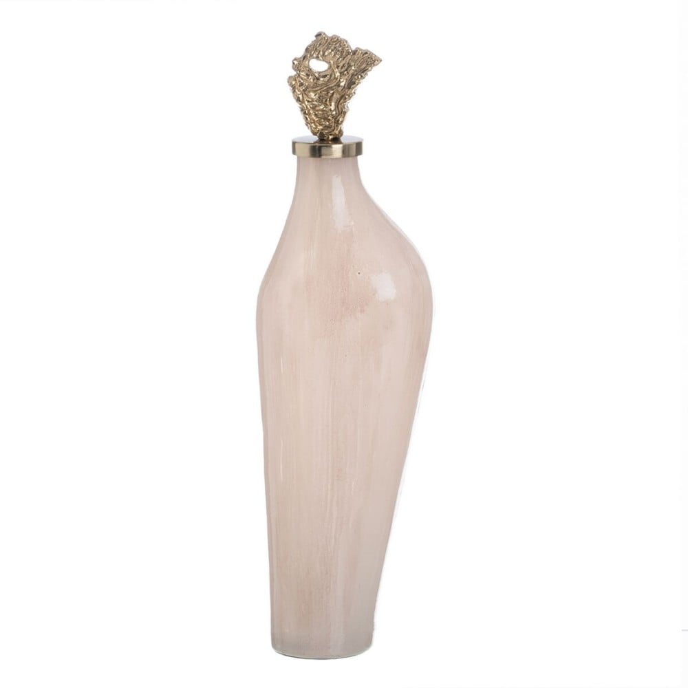 Flasche Creme Gold Aluminium Kristall 13 x 10 x 47 cm Deko