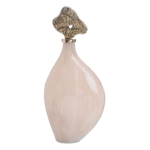 Bottle Cream Golden Aluminium Crystal 23 x 10 x 51 cm Decorative