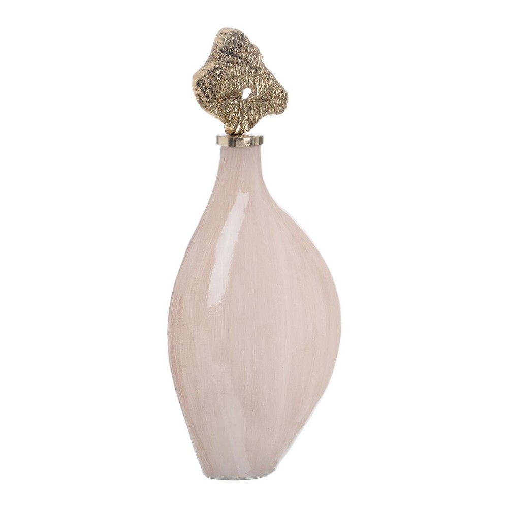 Flasche Creme Gold Aluminium Kristall 23 x 10 x 51 cm Deko