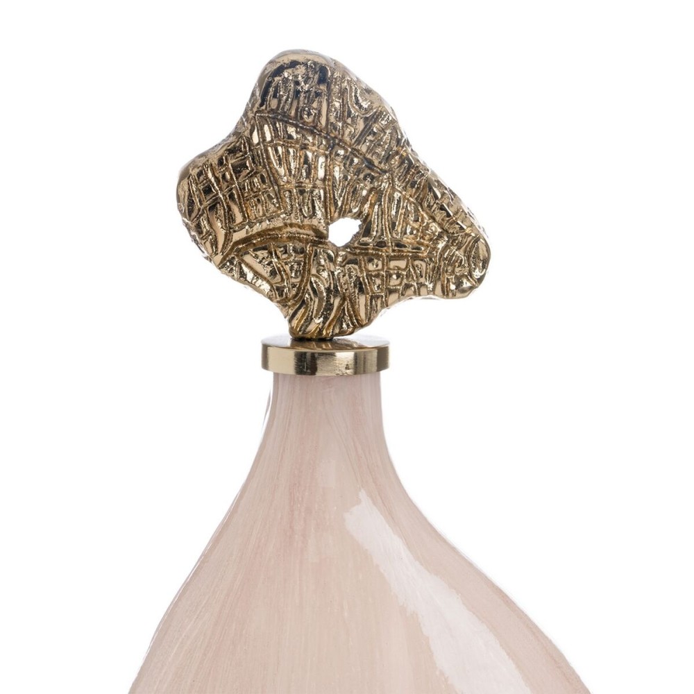 Bottle Cream Golden Aluminium Crystal 23 x 10 x 51 cm Decorative