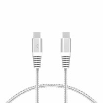 USB-C zu USB-C-Kabel KSIX Weiß