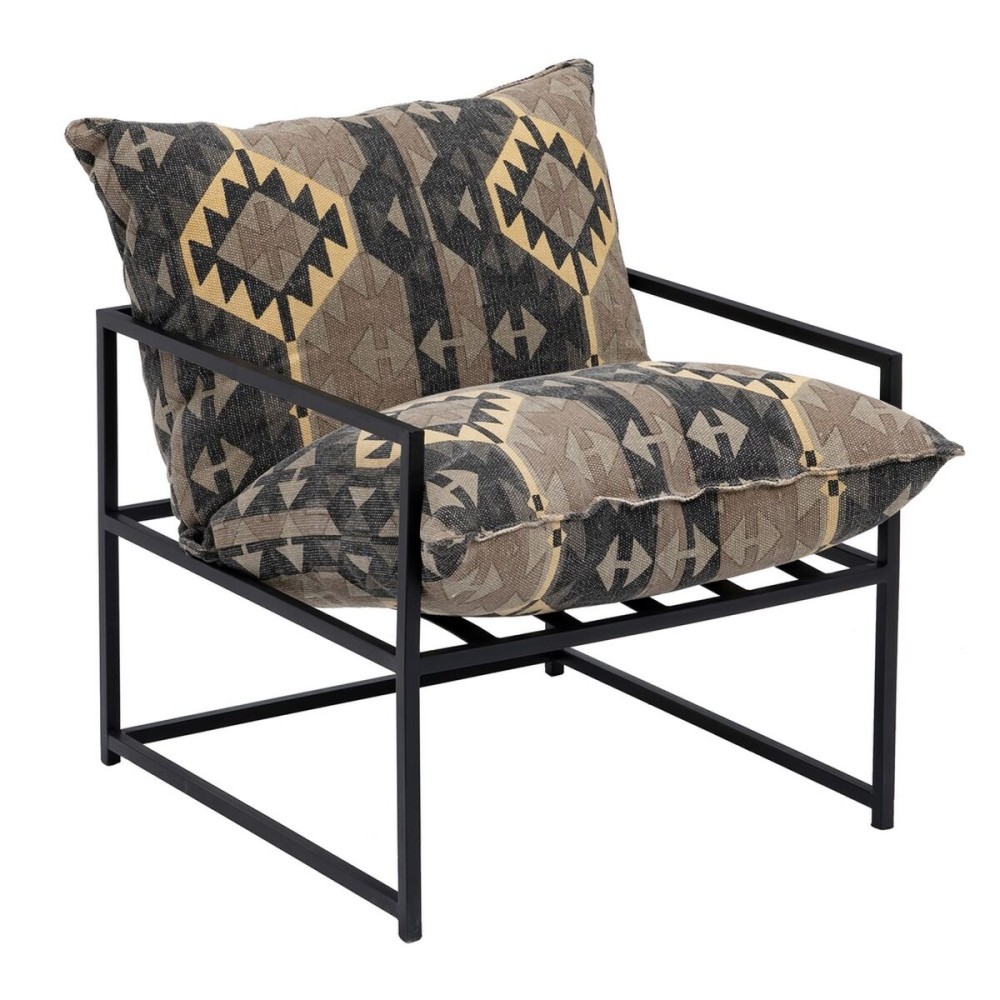 Armchair Black Taupe 70 x 84 x 86 cm