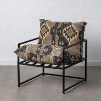 Fauteuil Noir Taupe 70 x 84 x 86 cm