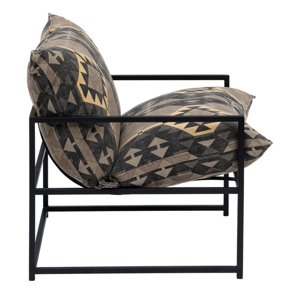 Armchair Black Taupe 70 x 84 x 86 cm