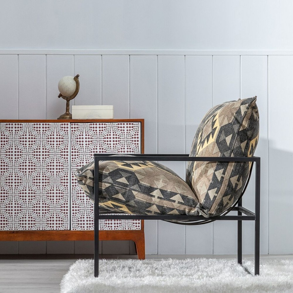 Armchair Black Taupe 70 x 84 x 86 cm