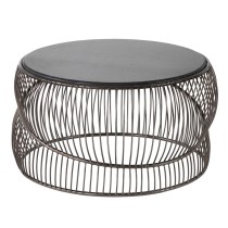 Centre Table Black Silver 90 x 90 x 48 cm