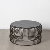 Centre Table Black Silver 90 x 90 x 48 cm