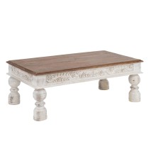 Table Basse Blanc Naturel 120 x 70 x 45 cm