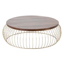 Centre Table Golden Natural 103 x 103 x 33 cm