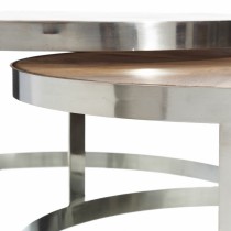 Centre Table Silver Natural 100 x 100 x 45 cm (2 Units)