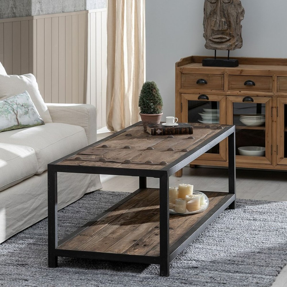 Centre Table Black Natural 165 x 64 x 55 cm