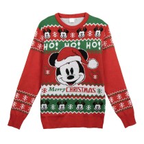 Herren Pullover Mickey Mouse Rot