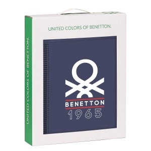 Papierwaren-Set Benetton Varsity Grau Marineblau 2 Stücke