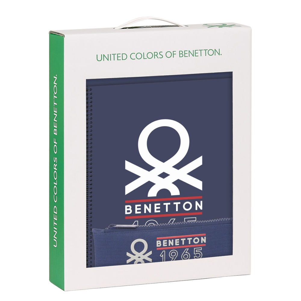 Papierwaren-Set Benetton Varsity Grau Marineblau